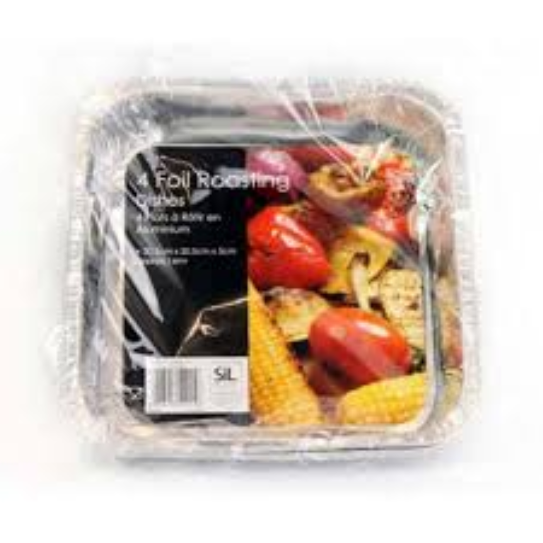 H/MAID 4PK FOIL ROAST DISH
